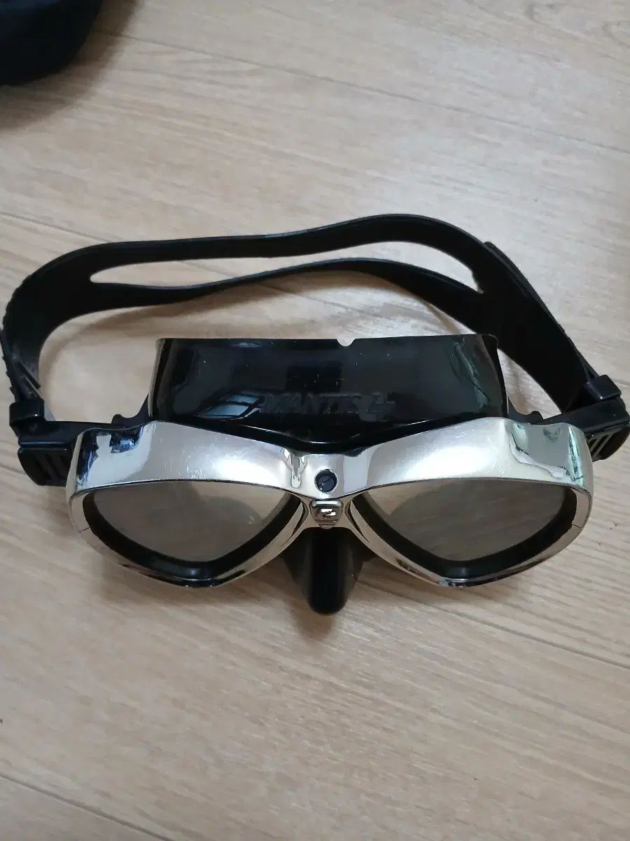 カマキリ 5 ダイビング マスク ブラック シルバー