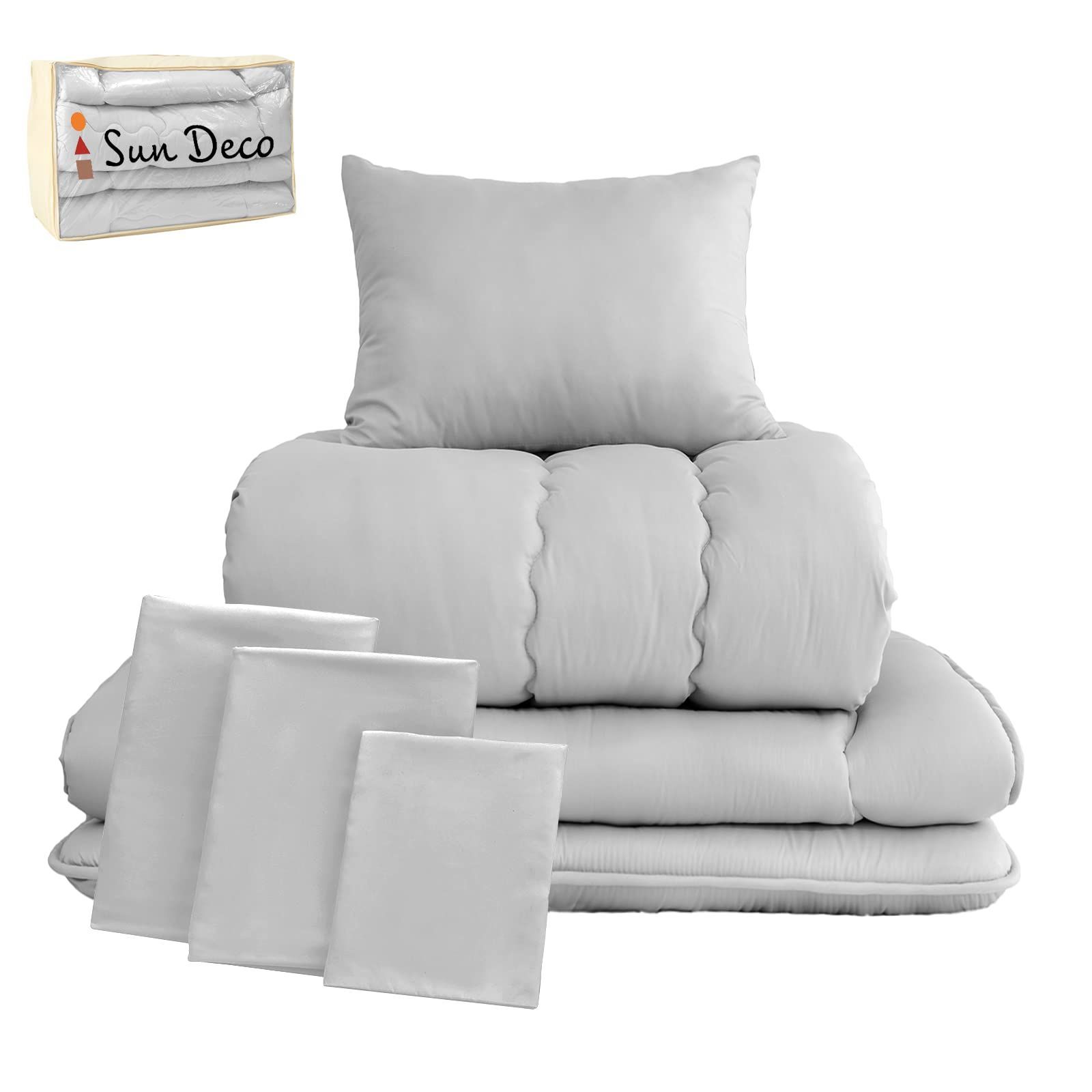 商品 敷布団 シングル シングル 枕 掛け布団 布団カバー3点 中綿約1.6kg ふとんセット 収納ケース付き 洗える 来客用布団 SEK認証 マイティトップ中綿使用 敷き布団 防菌防臭 ピーチスキン加工 寝具セット オールシーズン 7点セット 布団