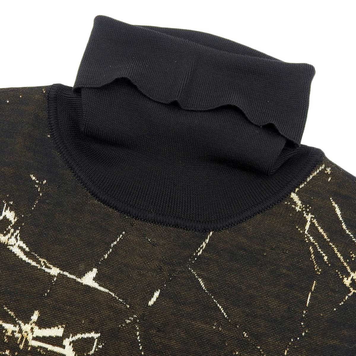 エルメス シルク ノースリーブ ニット レディース ブラック ゴールド HERMES 中古 【アパレル・小物】 エルメス シルク ノースリーブ ニット レディース ブラック