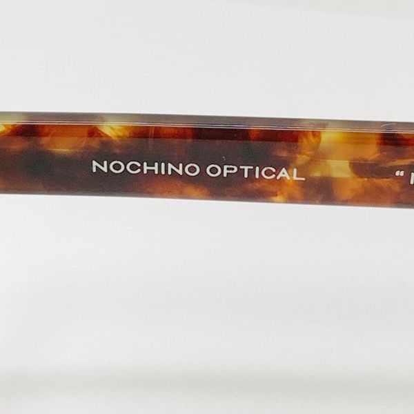 ノチノオプティカル NOCHINO 46/23/144 サングラス アイウェア デミ柄 べっ甲風 ボスリントン 箱付き NOCHINO OPTICAL 眼鏡 DF11954■