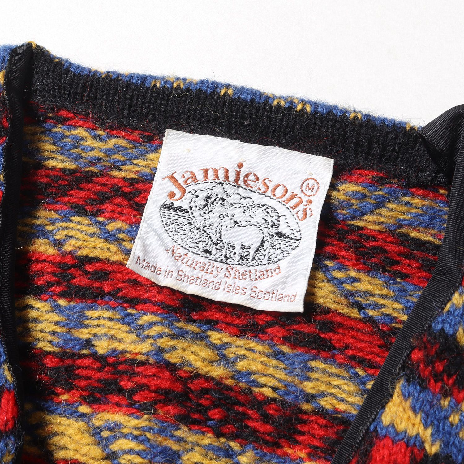 Jamiesons ジャミーソンズ カーディガン 総柄 ウール ニット 