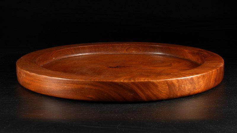 本欅刳り貫き盆