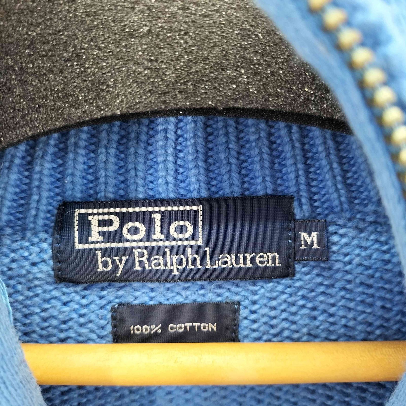 【人気カラー】ポロバイラルフローレン ハーフジップ 刺繍ロゴ ゆるだぼ Lサイズ 古着 ポロバイラルフローレン Polo by Ralph Lauren ニット