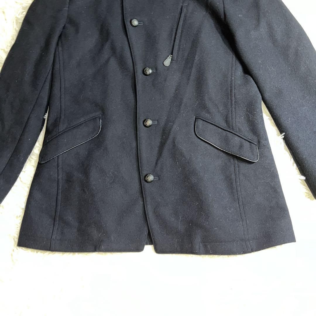 1024　STUTOSTEIN シュテットシュタインノーリーズ　コート　ブルゾン　黒　ブラック　カシミヤ混　ポケット表3裏1　メンズ　【L】