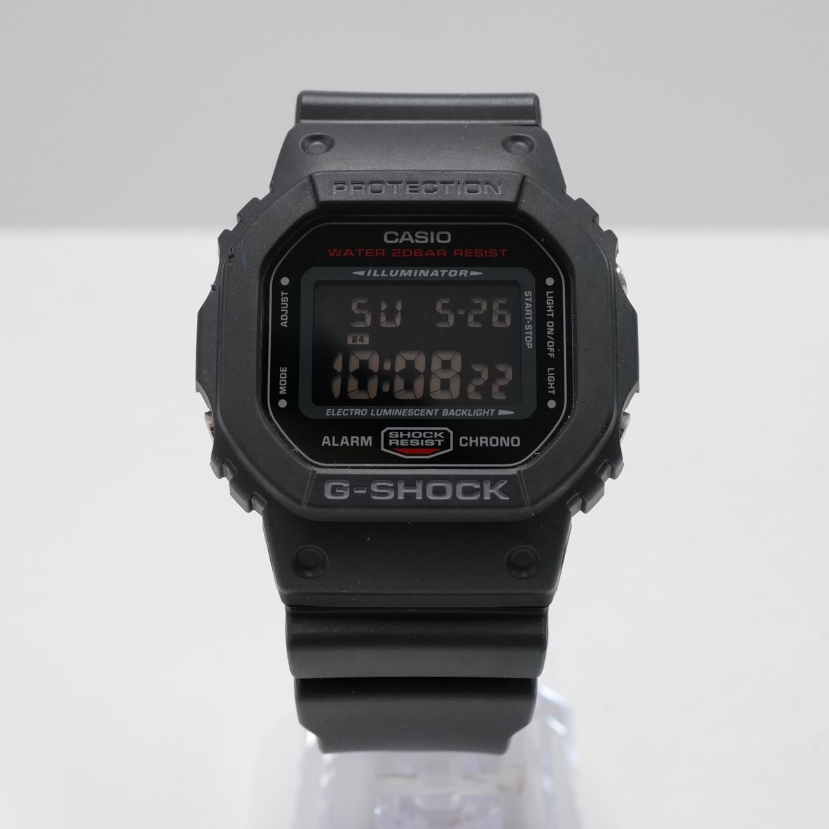 CASIO G-SHOCK DW-5600HR メンズ 腕時計 USED超美品 ブラック×レッド 2トーンカラー 完動品 中古 X5464