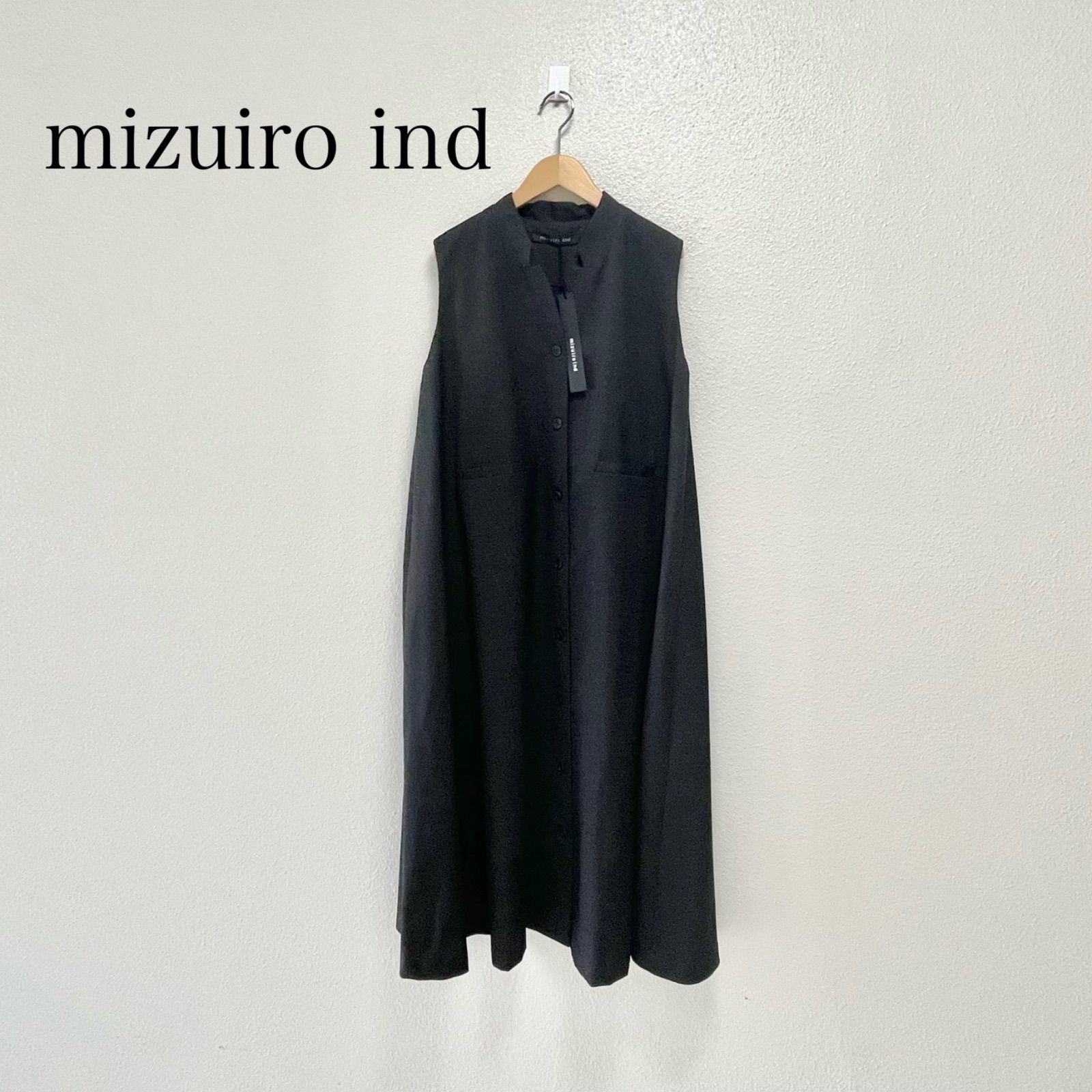 2025AW | ♥品 mizuiro ind ミズイロインド スタンドカラーフ ワンピース