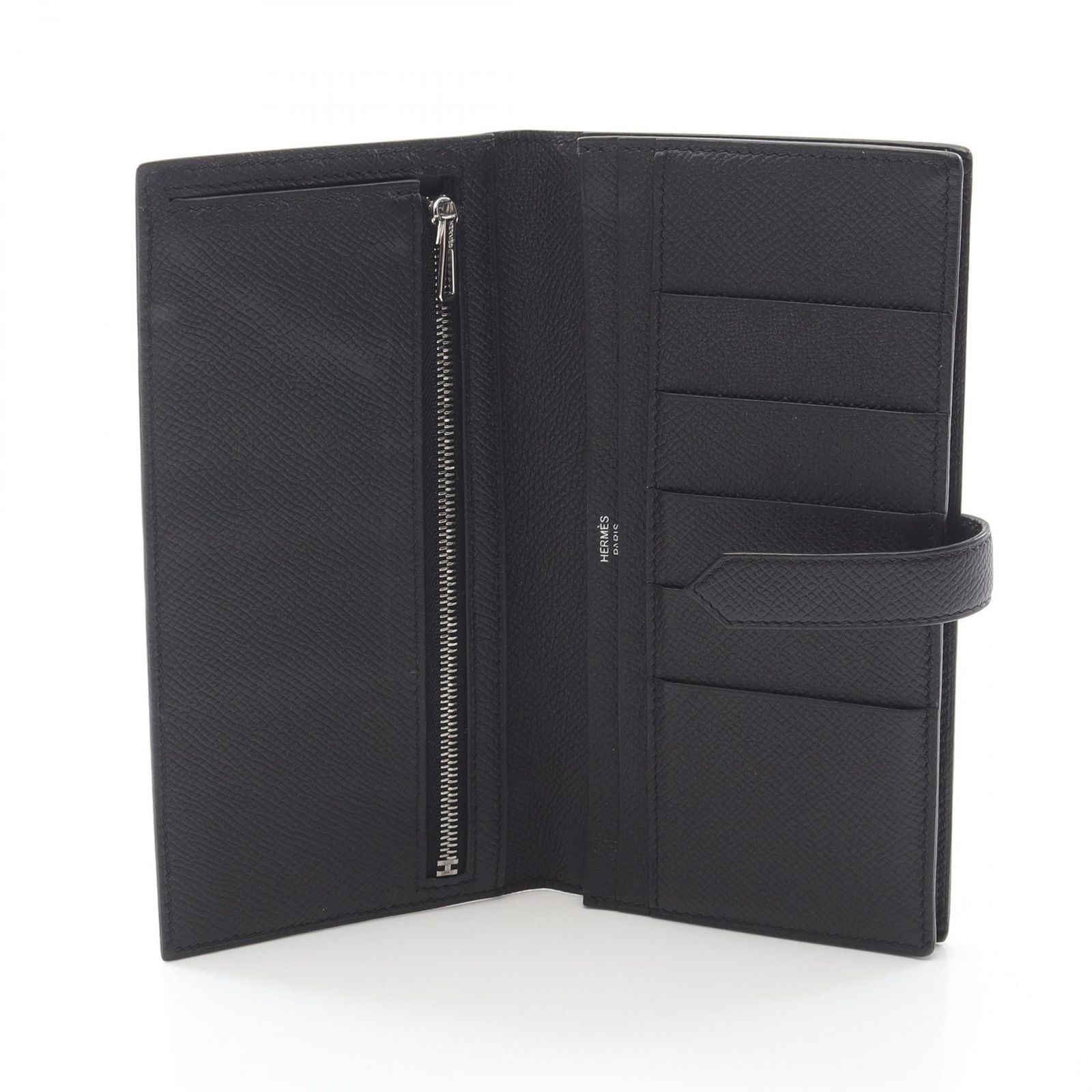 エルメス HERMES 二つ折り長財布 ベアンスフレ モノクローム ソー  