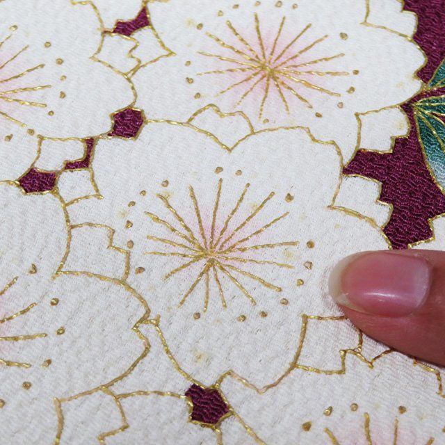 平和屋着物○西洞院辻が花 大脇一心 塩瀬 九寸名古屋帯 紅梅色 甚三