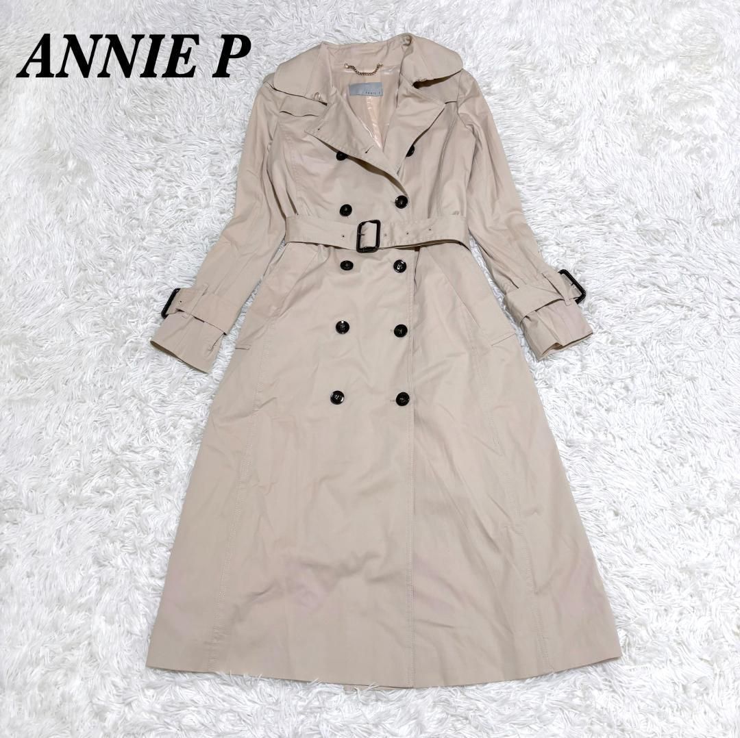 ANNIE P. アニーピートレンチコート 42 ベージュ イタリア製