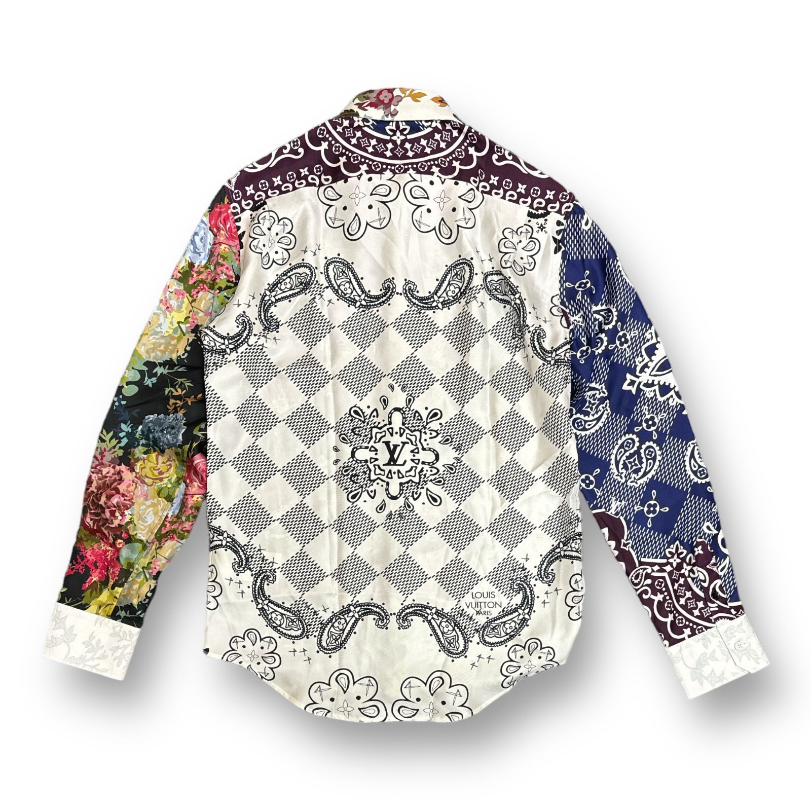 新品 LOUIS VUITTON 22AW モノグラム 総柄 シルク シャツ ルイ
