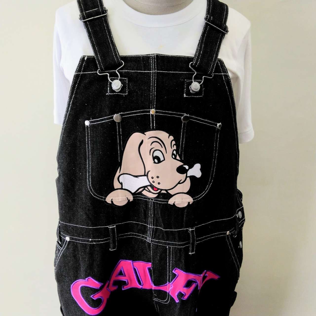 ガルフィー オーバーオール GALFY GALFY】ガルフィー デニム 刺繍 皮