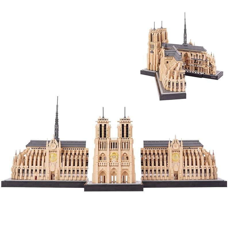 LULUFUN マイクロブロック 建物 おもちゃ ノートルダム大聖堂 展開 mini ブロック 立体パズル 組立キット 5210 PCS Notre Dame de Paris 子供 大人 祝い 誕生日 クリスマス プレゼント 贈り物 0