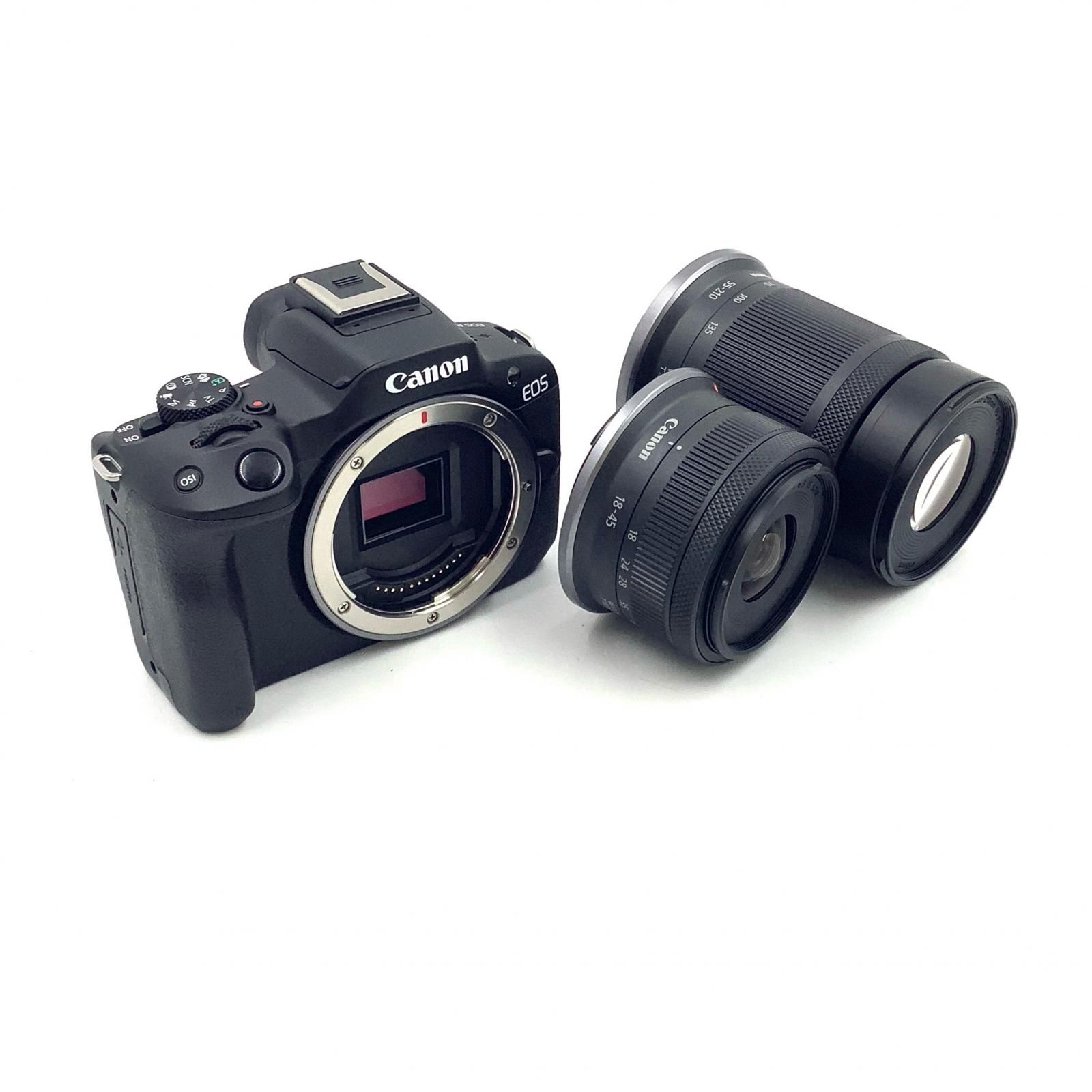 Canon デジタル一眼 EOS R50 ダブルズームキット ブラック 超 動作 済 全額返金保証 最速発送