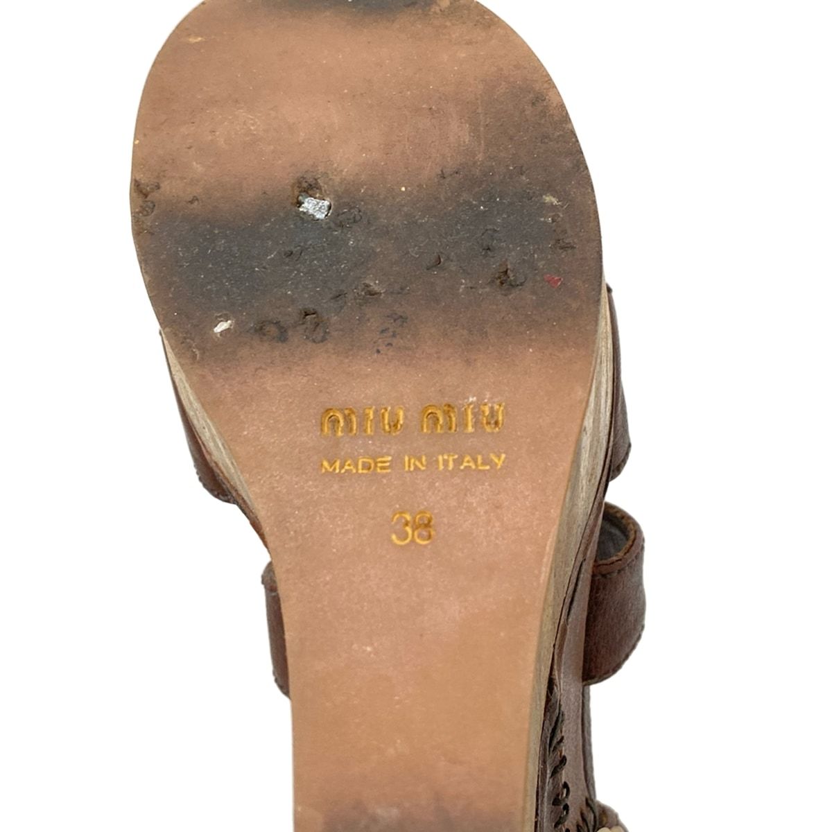 miumiuサンダル　ウェッジソール　ミュウミュウ ミュウミュウ ウェッジソールサンダル