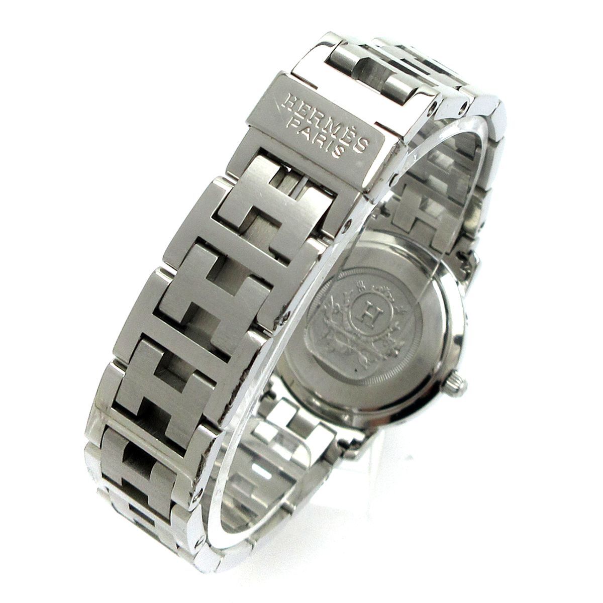 エルメス クリッパー CL4.210 Dバックル ホワイト 白 レディース 時計