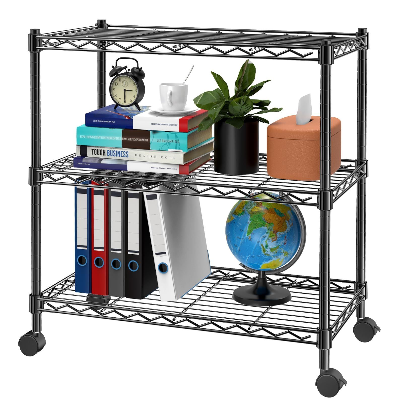 Huaniun スチールラック メタルラック 幅60cm キッチンラック キャスター付き レ Huaniun スチールラック メタルラック 幅60cm キッチンラック