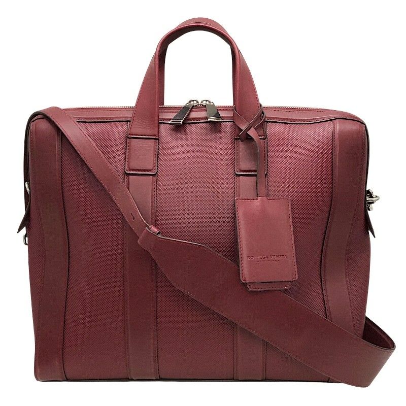 ボッテガ ヴェネタ BOTTEGA VENETA ブリーフケース 573484 VMAW1 6006 ボルドー×SV金具 カーフレザー メンズ ブリーフケース
