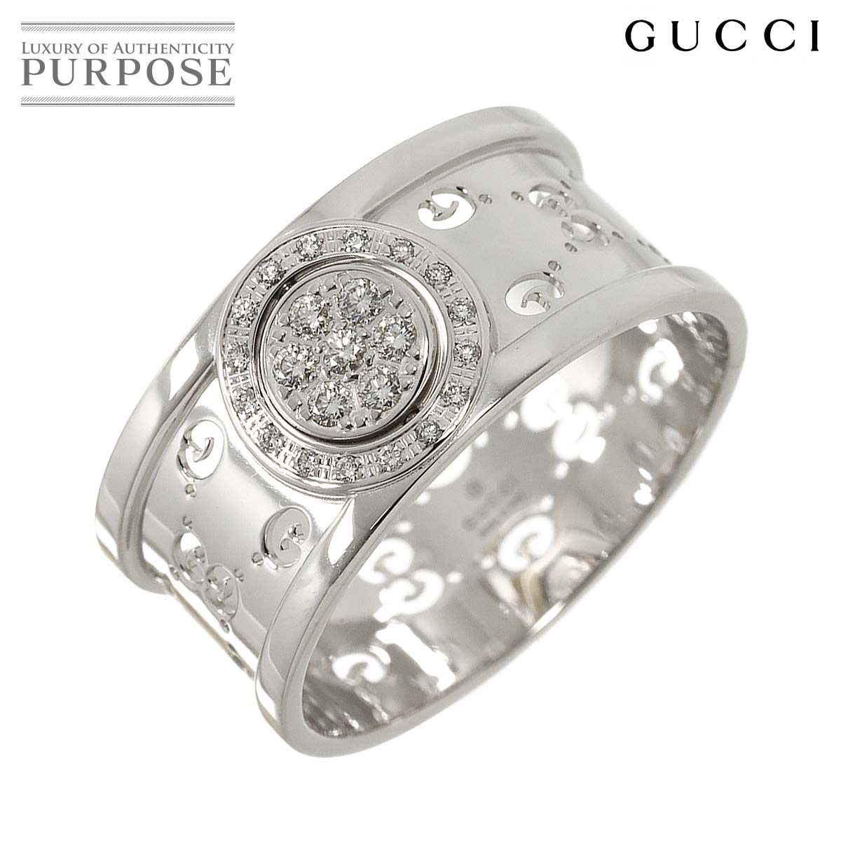 グッチ GUCCI グッチ 750 18金ホワイトゴールド アイコン リング