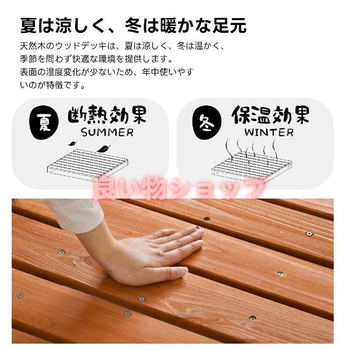 新品入荷❣ウッドデッキ 天然木 キット 9点セット 組み合わせ自由 ウッドパネル 新品入荷❣ウッドデッキ 天然木 キット 9点セット 組み合わせ