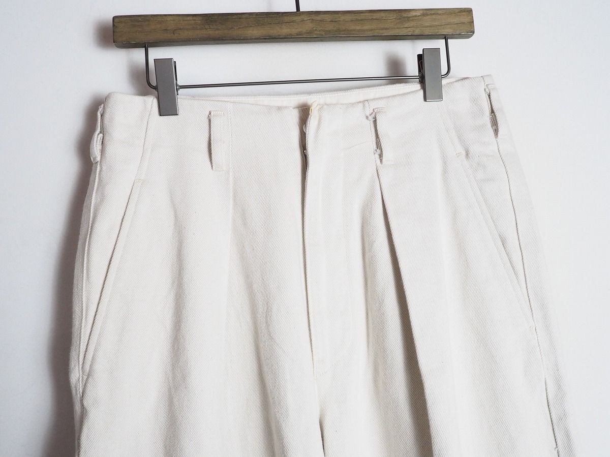 美品21SS saby サバイ TUCK BAGGY タック バギー スラックス デニム 