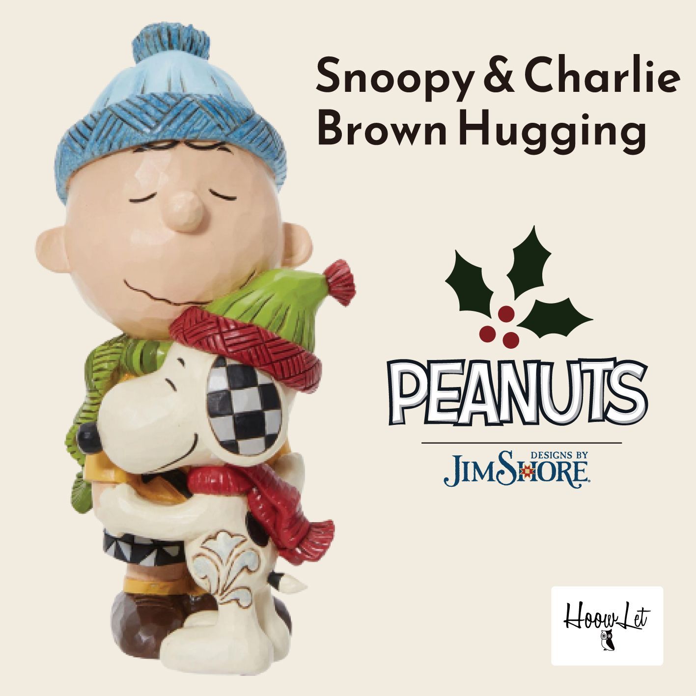 ジムショア スヌーピー＆チャーリーブラウン ハグ クリスマス ピーナッツ Snoopy & Charlie Brown Hugging  JimShore プレゼント ギフト 飾り インテリア おしゃれ アンティーク