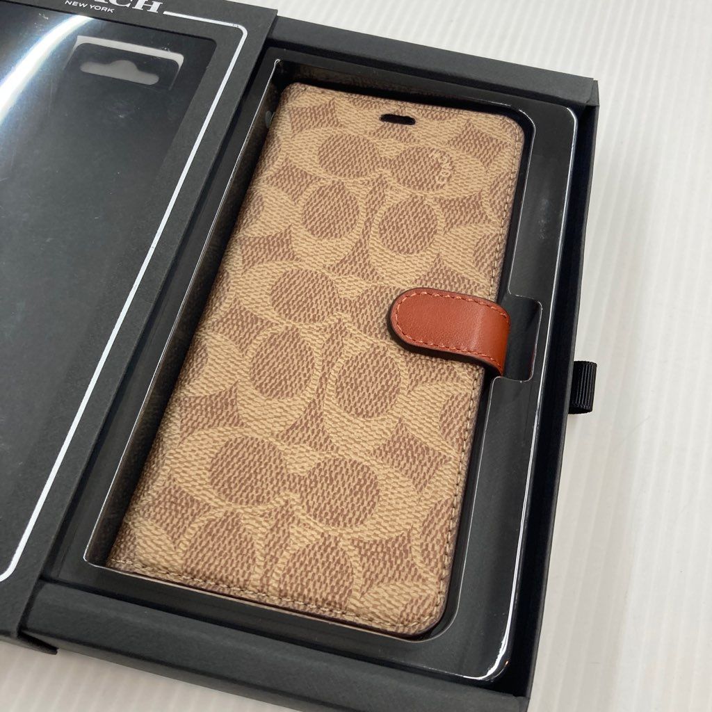 ○未使用○【Xperia 8用】 COACH ブックタイプケース／SIGNATURE Brown RS9C082T - メルカリ