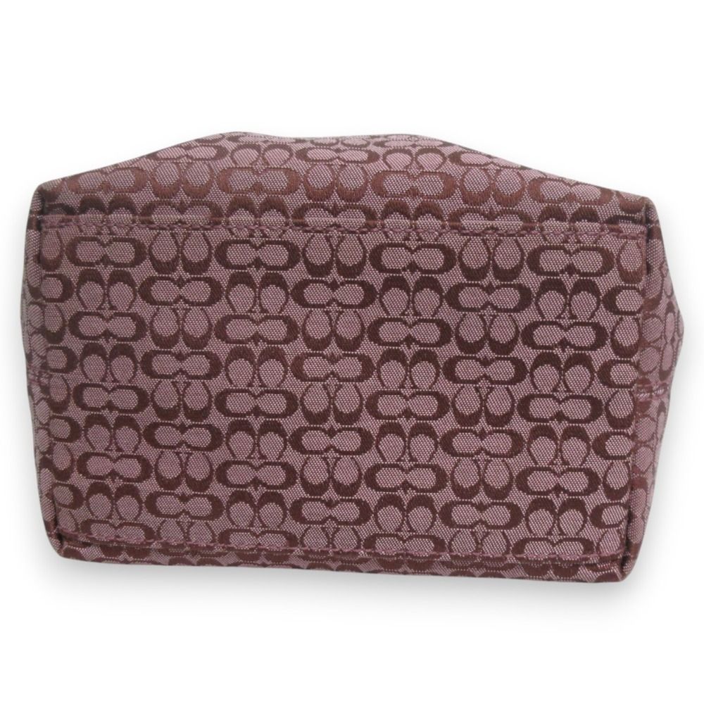 美品 COACH コーチ ミニシグネチャー キャンバス アクセサリーポーチ  