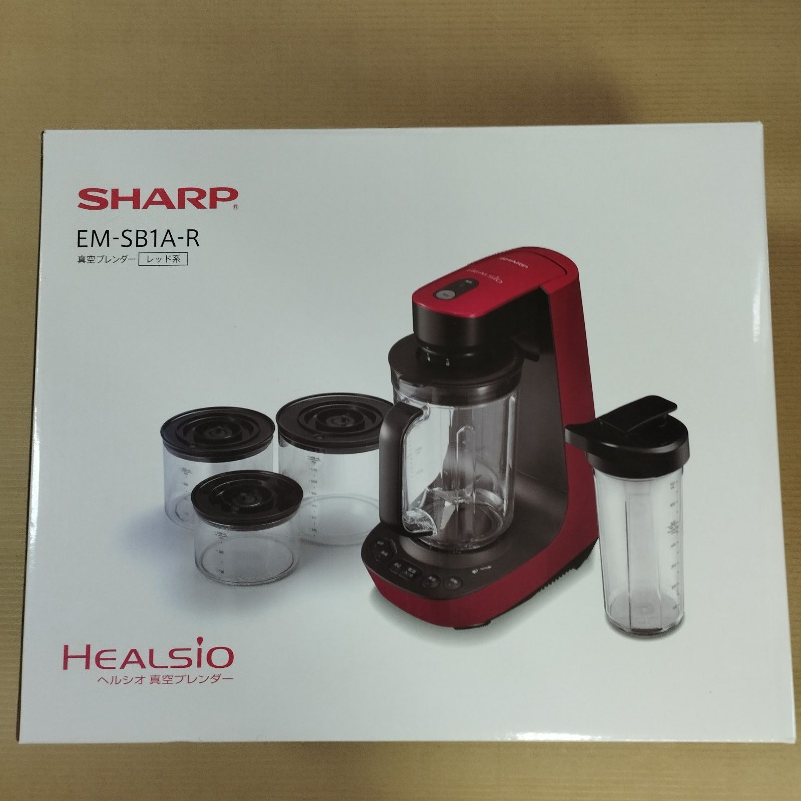 展示品未使用】ヘルシオ真空ブレンダー SHARP EM-SB1A-R - メルカリ