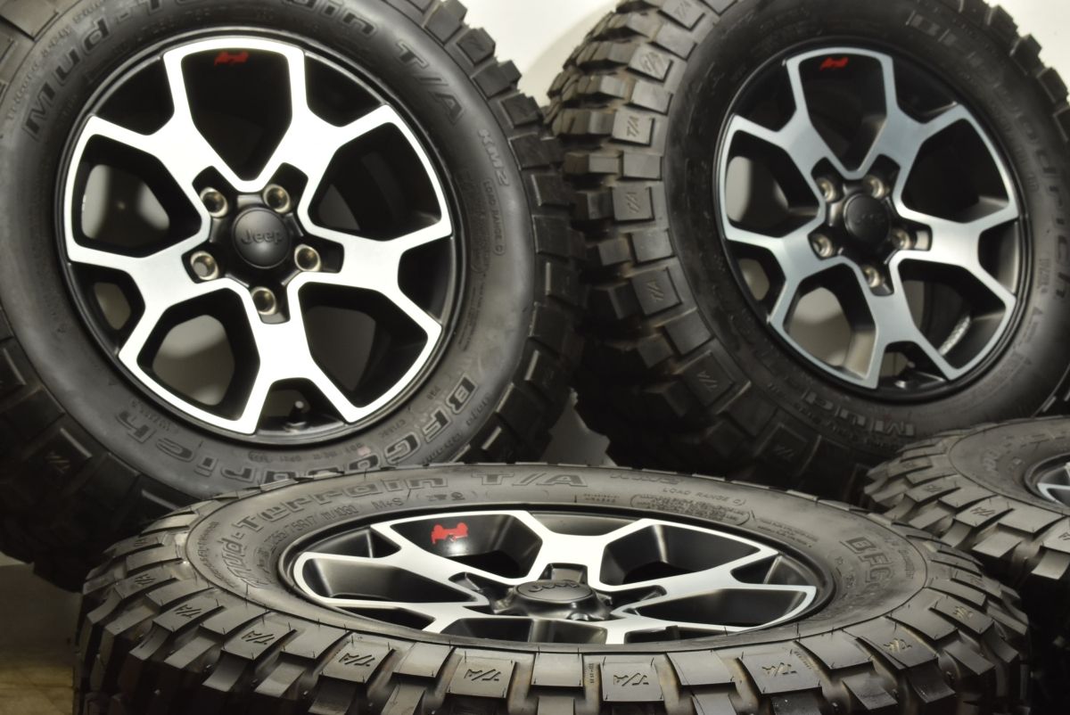 新車外し品 ジープ JL ラングラー ルビコン MOPAR 純正 17in 7.5J 44.45 PCD127 BFグッドリッチ マッドテレーン KM2 LT255 75R17