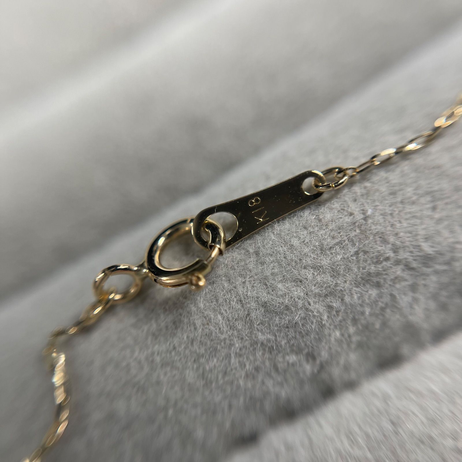 K18 天然ダイヤモンド メガネペンダント 0.20ct 眼鏡 ネックレス 