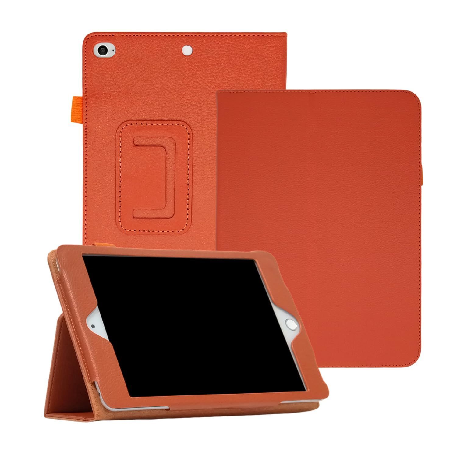 オレンジ ケース フリップ ミニ4 ミニ5 アイパッド 耐衝撃 全面保護 スタンド固定できる オートスリープ カバー 保護 7.9インチ 2019 2015 第5世代 第4世代 mini ipad 4 5 YXL