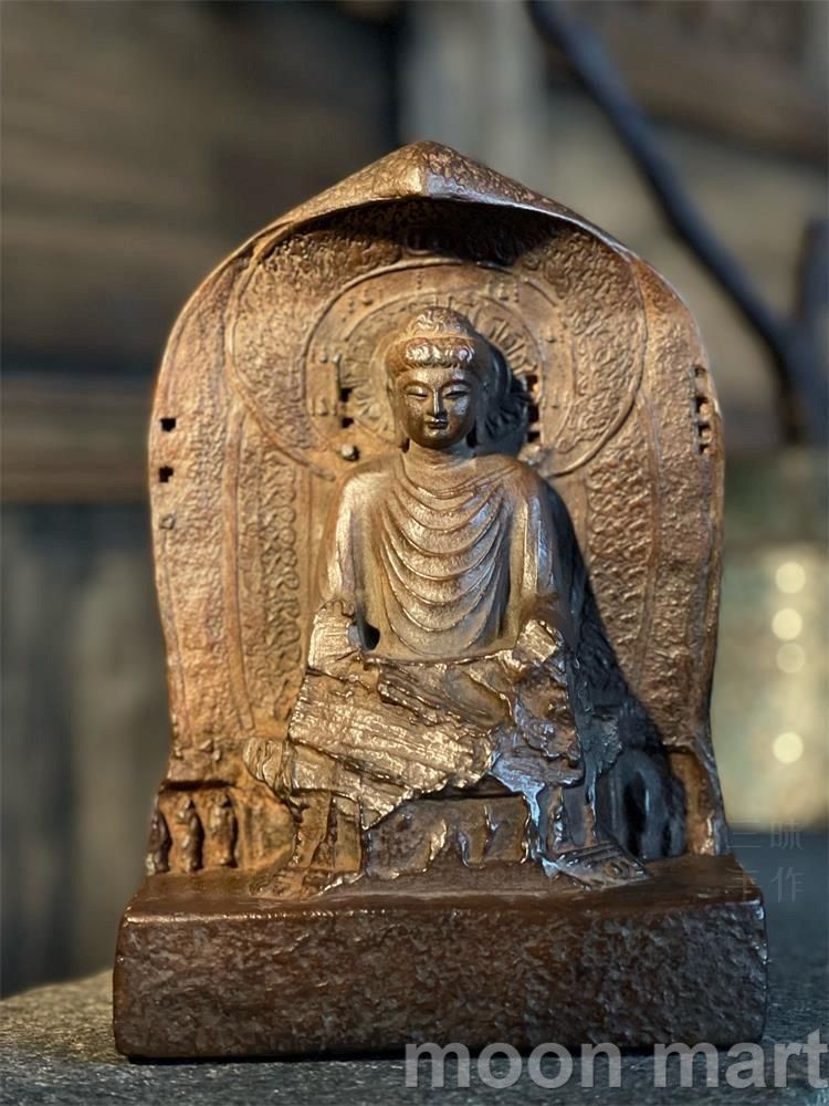 石仏 石像 龍門石窟盧舎那大仏仏像 家内 茶室 禅意 置物 工芸品