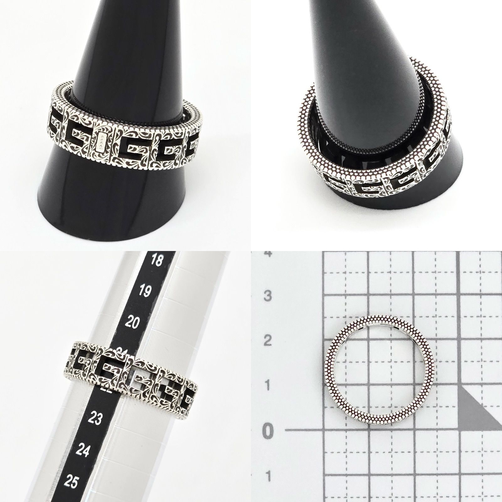 GUCCI グッチ 576993 スクエアG リング 23 約22号 アラベスク