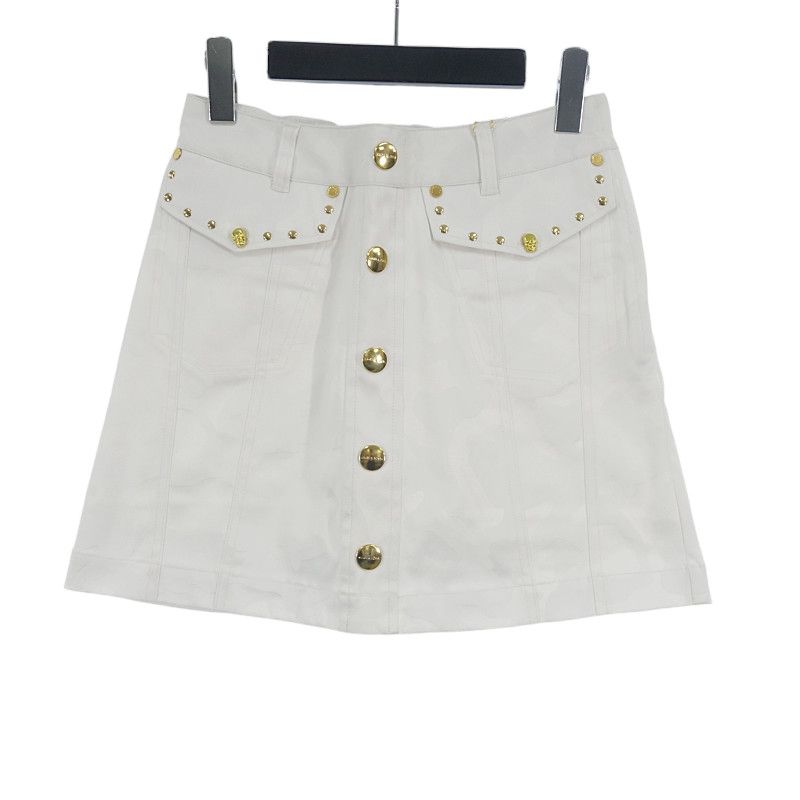 マークアンドロナ|MARKLONA GOLF ゴルフ Jacquard Camo Skirt カモ スカート ホワイト サイズ レディース38