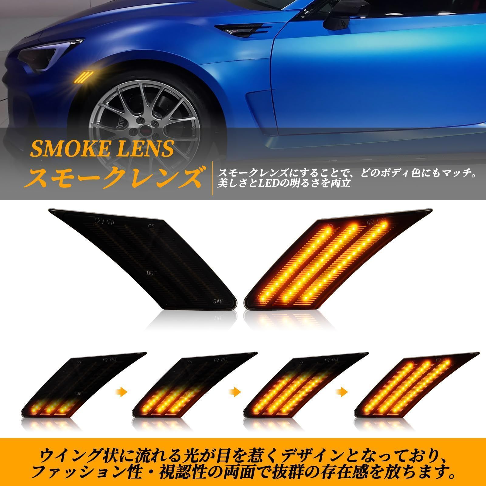 R-Field GT-R R35 ホワイトポジション機能付き LED サイドマーカー