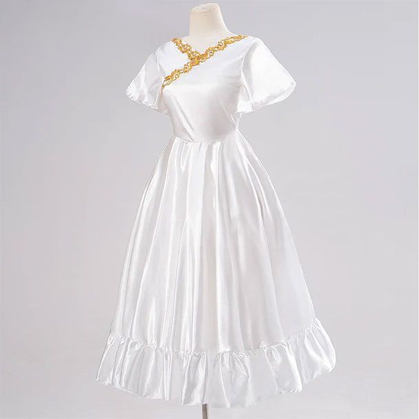 コスプレ ドレス フェルン 葬送のフリーレン 舞踏会風 手袋付き ハロウィン 仮装服