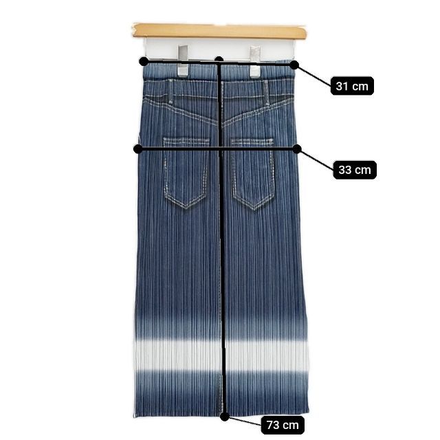 PLEATS PLEASE ISSEY MIYAKE デニム転写プリント プリーツ