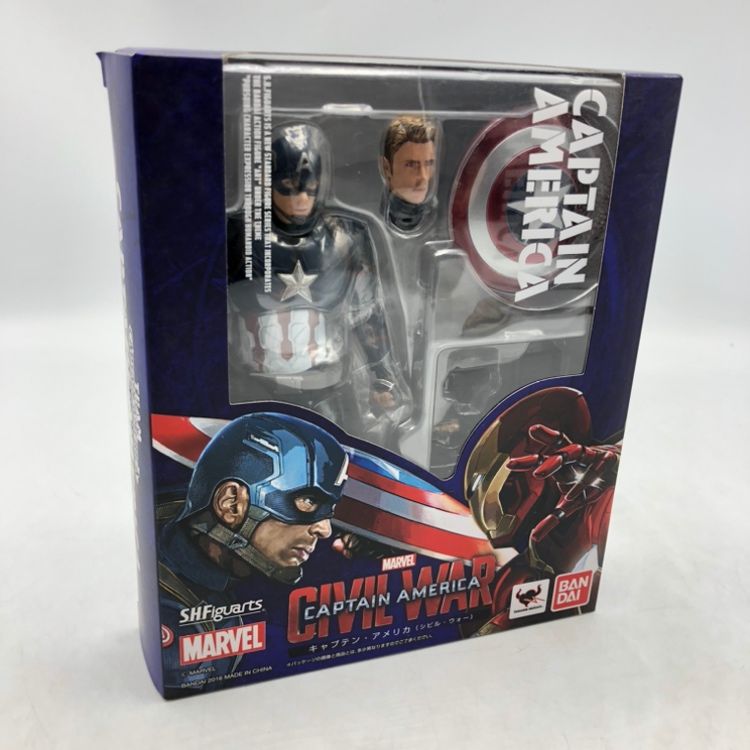 中古】バンダイ S.H.Figuarts ｷｬﾌﾟﾃﾝ・ｱﾒﾘｶ(ｼﾋﾞﾙ・ｳｫｰ) 未開封品