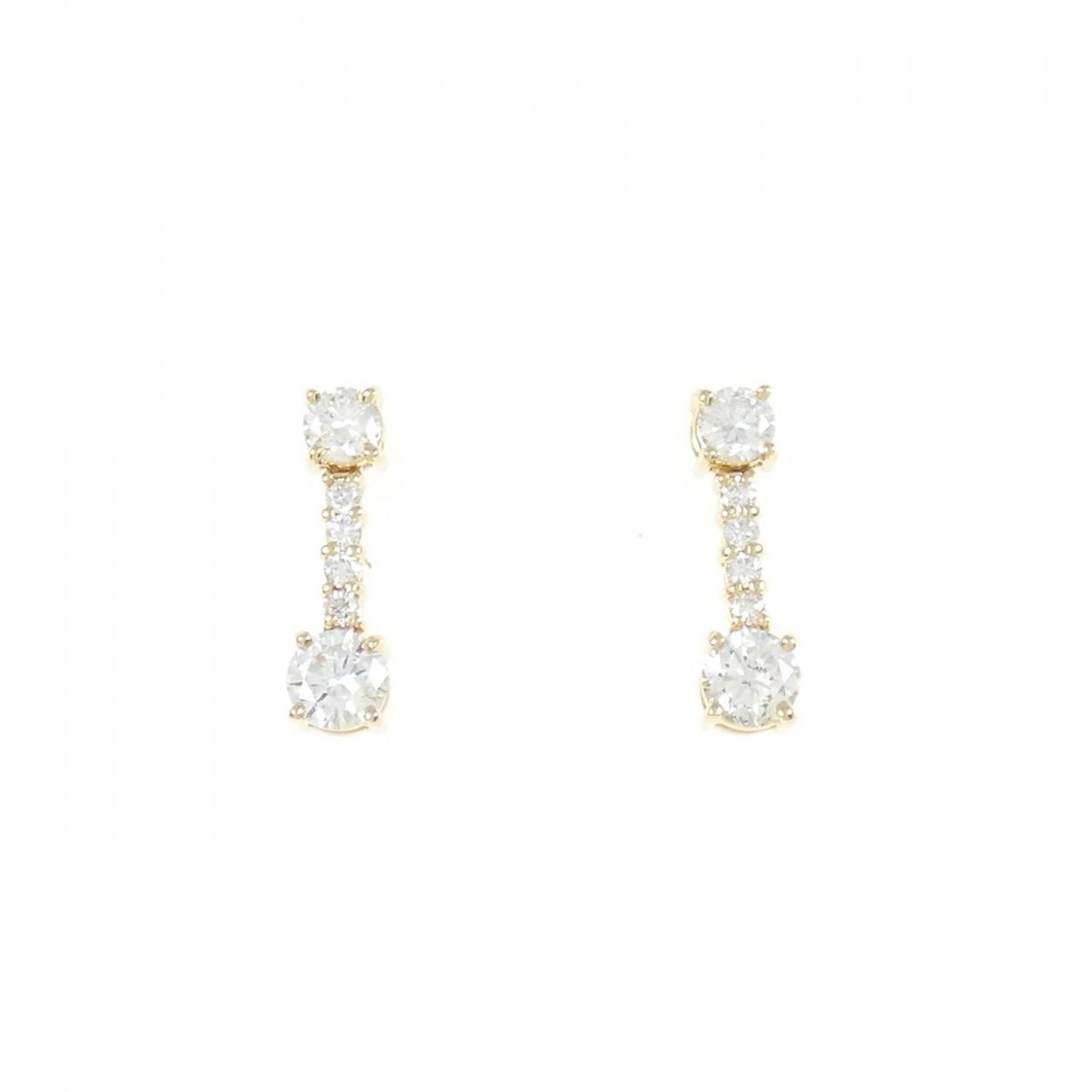K18YG ダイヤモンド ピアス 0.76CT