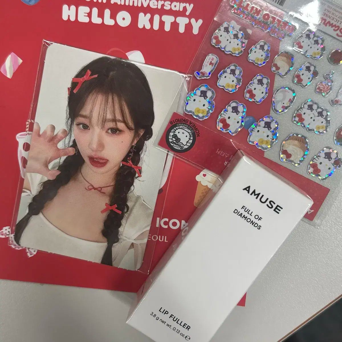 ive ウォニョン amuse トレカ 本物 ハローキティ 限定 サンリオ AMUSE