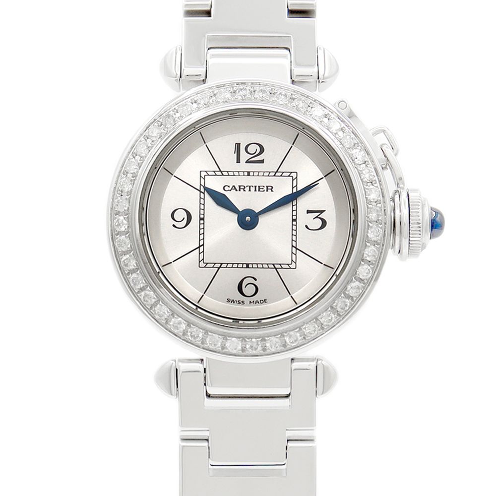 電池交換済 Cartier カルティエ ミスパシャ ダイヤベゼル W3140007  