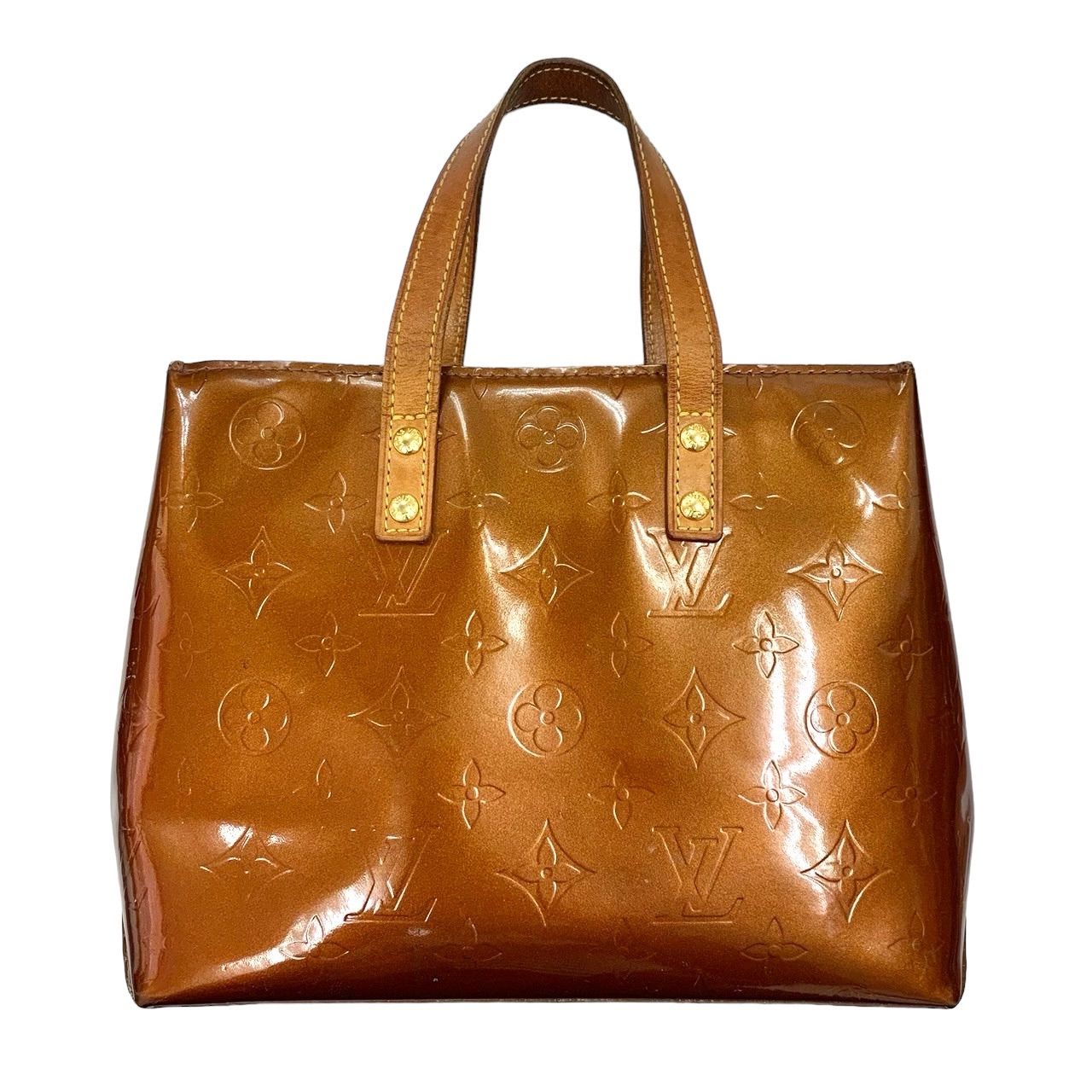 ルイヴィトン モノグラムヴェルニ リードPMブロンズ