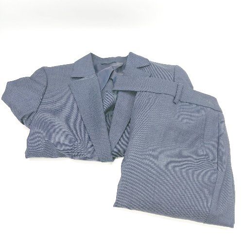 極美品✨THE SUIT COMPANY セットアップ　スーツ　高級　ブルー　S 4S CROSS】【年間】セットアップジャケット/グレー×カルゼ