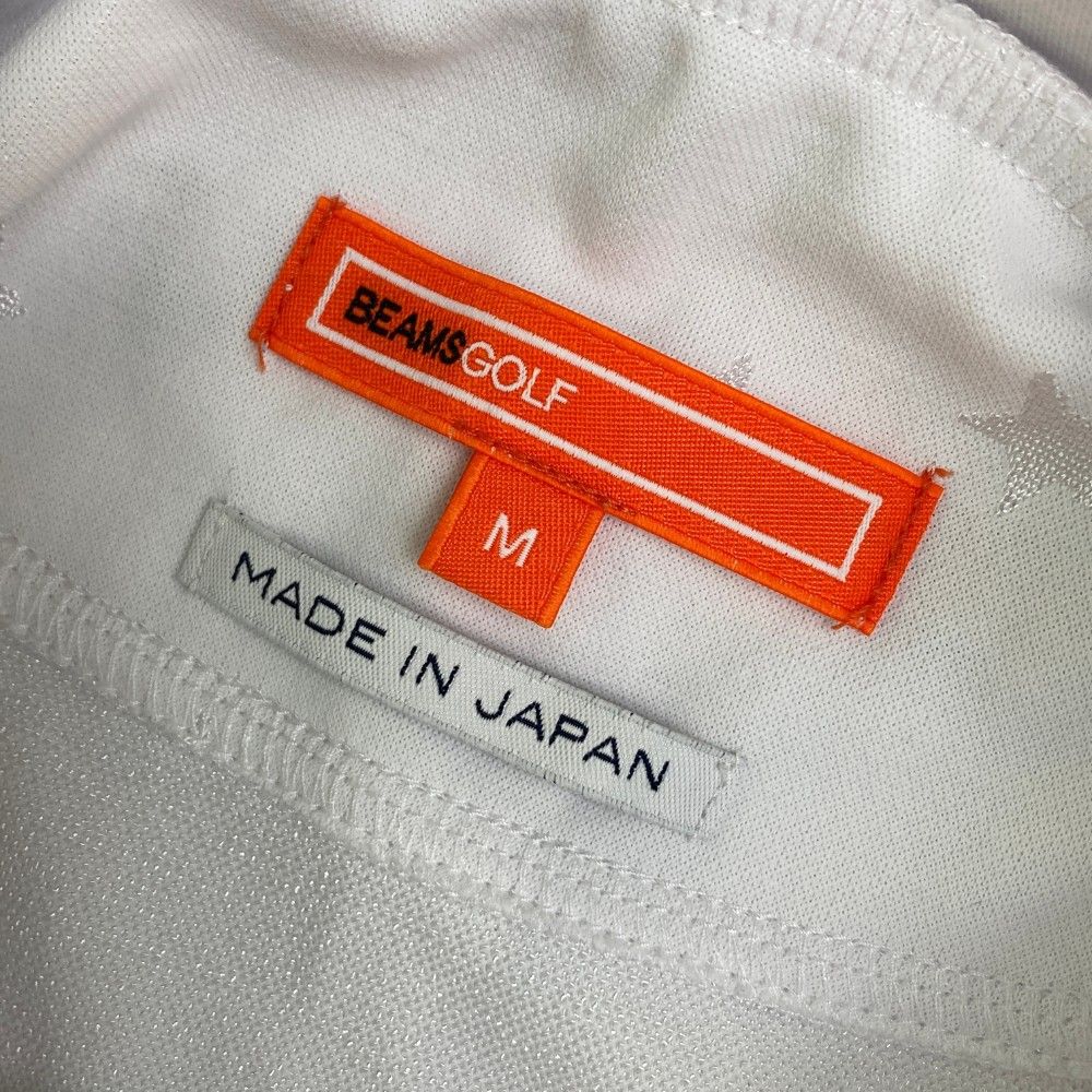 サイズ：M BEAMS GOLF ビームスゴルフ  ハイネック 長袖Tシャツ 星柄 ホワイト系 [240101424019] ゴルフウェア メンズ ストスト BEAMS GOLF ビームスゴルフ ハイネック 長袖Tシャツ 星柄