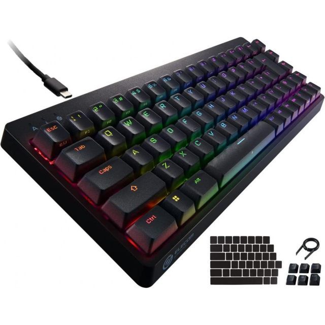 本日限定価格　ゲーミングキーボード　新品未使用 エレコム ゲーミングキーボード V-custom VK300C 有線 RGB テンキー