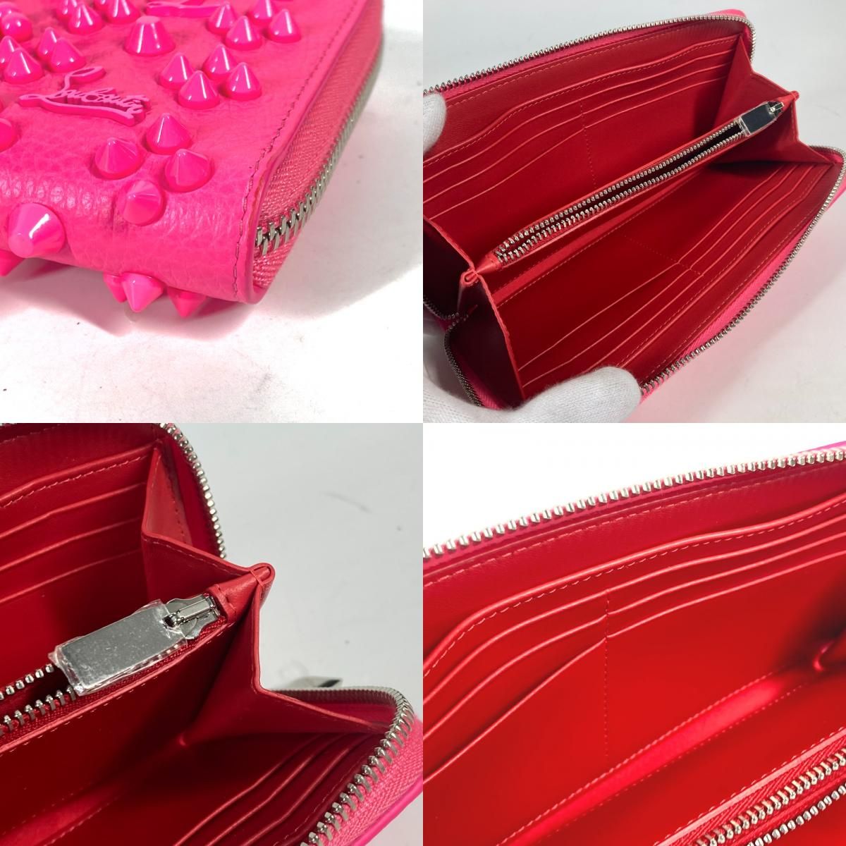 Christian Louboutin クリスチャンルブタン 長財布 スタッズ ロゴ 