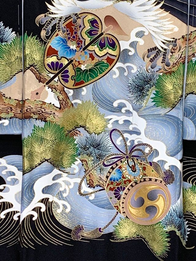 お宮参り 初着 男の子 産着 着物 一つ身 お祝い着 赤ちゃん 正絹 お