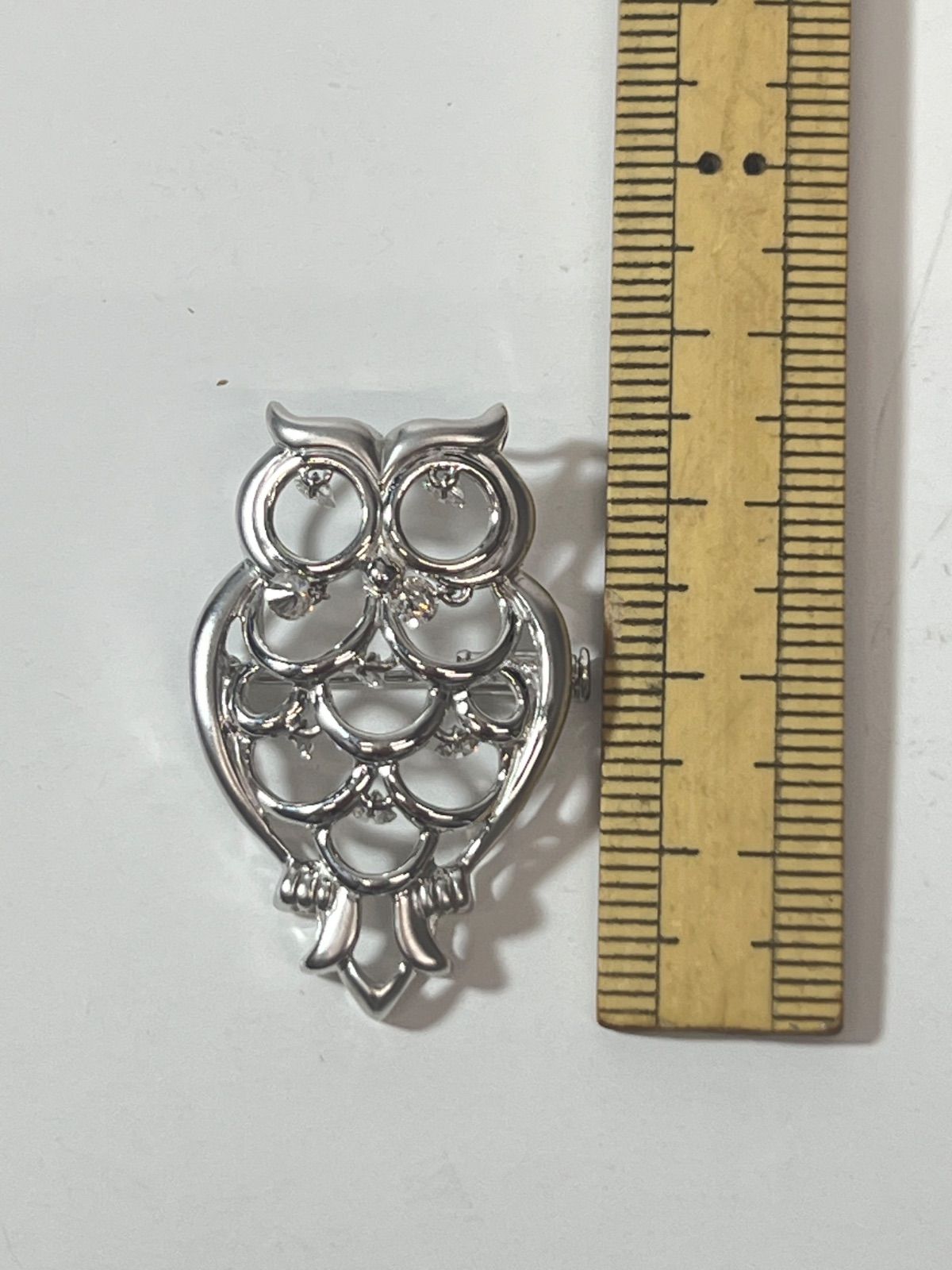 K14WG K18WG 梟ブローチ フクロウ ブローチ 6.6g D0.64ct FORTGASGNV_COM_BR