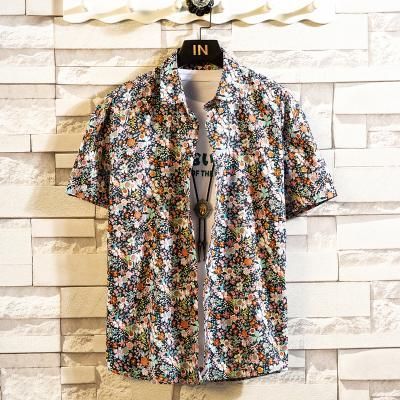 種類9：3XL/Q：番 秋冬 コーデ メンズ  服 シンプル ファッション オシャレ 大人 かっこいい 大きいサイズ ストリート 紳士服  薄手 花柄 半袖 シャツ カジュアル 綿 カラー ビーチ