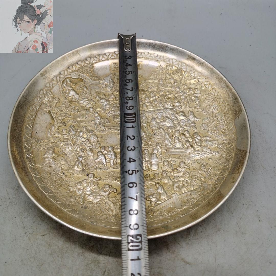 銅細工 大号百子図皿 茶道具 香道具 装飾品 工芸品 美術品 置物 銅細工 大号百子図皿 茶道具 香道具 装飾品 工芸品 美術品 置物